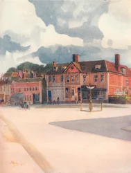 „New Inn and High Street, Epsom, 1911, 1914”