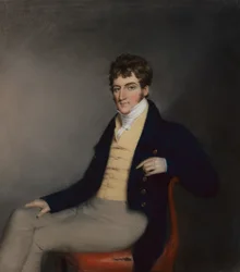 Portret dżentelmena w żółtej kamizelce, ok. 1795 (pastel na papierze)