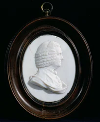 Portret Johna Harrisona (1693-1776) (pasta emaliowana)