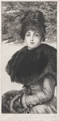 Zimowy spacer, 1880.