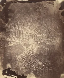 Boston z balonu na ogrzane powietrze, lata 60. XIX wieku.