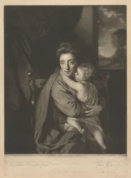 Caroline Curzon (z domu Colyear), Lady Scarsdale i jej syn, Honorowy John Curzon