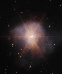Arp 220 (obraz NIRCam i MIRI)