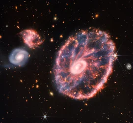 Cartwheel Galaxy (NIRCam i MIRI Composite Image)
