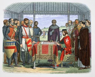 Król Jan podpisuje Wielką Kartę, Runnymede, Surrey, 1215 1864.