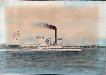 Parowiec „Columbus” (olej na płótnie)