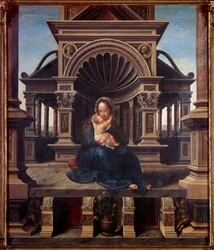 Obraz Matki Boskiej z Leuven autorstwa Jana Gossaerta dit mabuse (1478-1536)