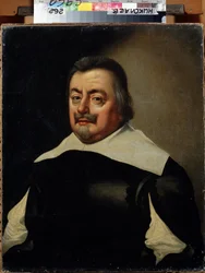 Portret mężczyzny z kirysem. (Portret mężczyzny w kirysie). Obraz Jana Anthonisza van Ravesteyna (1572-1657). XVII-wieczna sztuka holenderska. Regionalne Muzeum Sztuki im. W. Wereszczagina, Mikołajów, Ukraina
