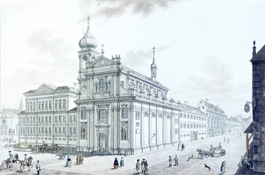 Kościół Hibernianów (Irlandzkich Franciszkanów) i Hibernian (Hybernská) Street, 1781