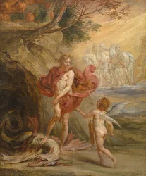 Apollo i Pyton (olej na płótnie)