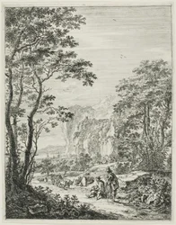 Wóz z wołem, od Upright Italian Landscapes