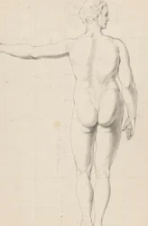 Nagie studia kobiety i mężczyzny, widziane z tyłu