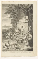 Alegoria historii Hagi Strona tytułowa dla: Jacob de Riemer, Beschryving van