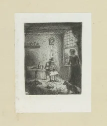 Wnętrze stawia człowieka lezende The Compleat Work of Akwaforty Johna Chalon / Oeuvre Complette des Eaux Fortes par Jean Chalon (tytuł serii)