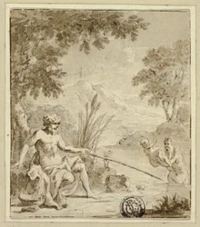 Mitologiczne narodziny boga lub półboga z rzeki