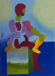 Śmierć czeka cierpliwie, 2008 (olej na płótnie)