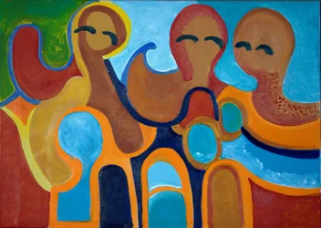 Dziewczyny nad rzeką, 2009 (olej na płótnie)