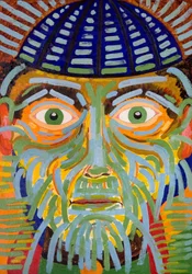 The Gaze of the Magus, 2005 (olej na drewnie)