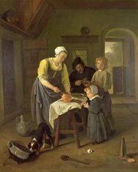Rodzina chłopska podczas posiłku, ok. 1665