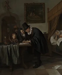 Wizyta lekarza, ok. 1665