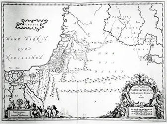 Mapa podróży Abrahama, Izaaka i Jakuba, 1652 r.