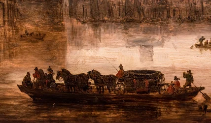 Duży prom z czterokonnym powozem (Nijmegen), szczegóły