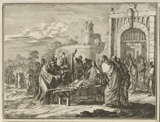 Chrystus wskrzesza syna wdowy z Nain