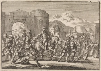 Francuski poseł do sułtana wjeżdża konno do Jerozolimy, 1674