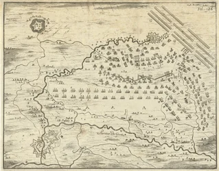 Mapa bitwy pod Landen
