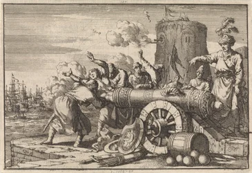 Podczas francuskiego bombardowania Algieru francuski konsul zostaje załadowany do armaty przez Algierczyków i zabity, 1683