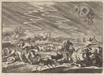 Gwałtowna burza w Donsenhausen w Turyngii, 1674