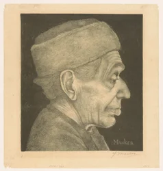 Portret Douwe w kapeluszu