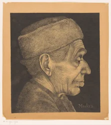 Portret Douwe w kapeluszu