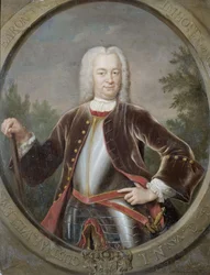 Holenderski: Gustaaf Willem baron van Imhoff (1705-50). Gubernator generalny (1743-50) Portret Gustaafa Willema, barona van Imhoffa, gubernatora generalnego Holenderskiej Kompanii Wschodnioindyjskiej