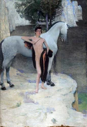 Czarne jezioro - Jan Preisler (1872-1918).