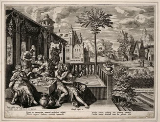 Księga Rodzaju, rozdział 6, werset 9, ok. 1600 (rycina na papierze tkanym)