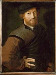 Portret męski (obraz na drewnie dębowym)