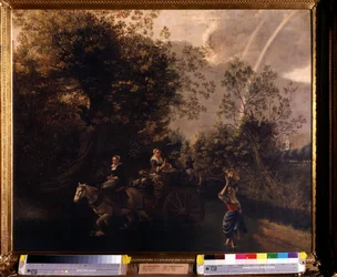 Gość (bród). Obraz Jana Silberechtsa (1627-1703). Olej na płótnie, 94 x 116 cm