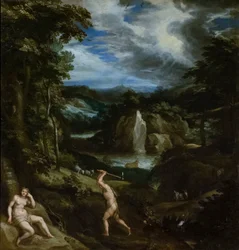 Adam i Ewa po grzechu, ok. 1586-89 (olej na płótnie)