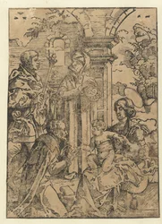 Adoracja Trzech Króli Sceny z życia Chrystusa (tytuł serii)