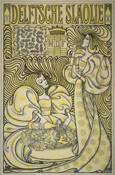 Plakat reklamowy oleju sałatkowego z Delft, 1894