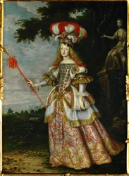 Margarita Teresa, infantka Hiszpanii, w kostiumie teatralnym (miedź)