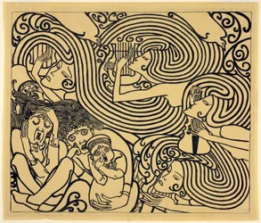 Projekt graficzny plakatu do kantaty Wagenaara "The Shipwreck