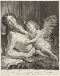 Wenus i Amor Lustful Venus i Delikatny Kupidyn (tytuł na obiekcie)