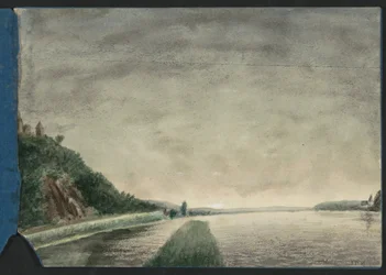 Górski krajobraz nad jeziorem