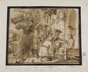 Bracia Józefa pokazujący swój płaszcz Jakubowi, 1640s