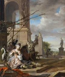 Włoski dziedziniec, ok. 1660-65 (olej na płótnie)
