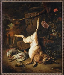 Stillife z martwym zającem