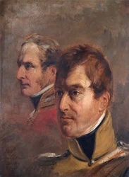 Generał dywizji Sir Frederick Cavendish Ponsonby i generał dywizji Sir Colin Campbell (olej na płótnie)