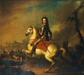 Portret króla Wilhelma III w bitwie pod Boyne w 1690 r.